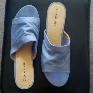 Light Blue Mules- Size 11